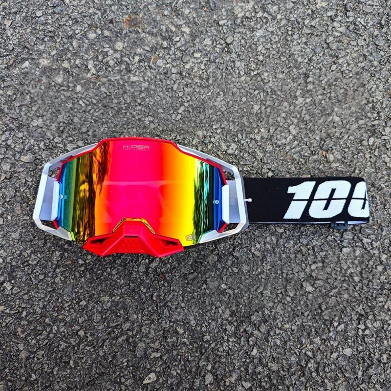 Hochwertige Offroad-Motorradbrille mit Schnellverschluss, für Radsport, Rennen, Outdoor-Fahrten, Universell passend KC-C8 red