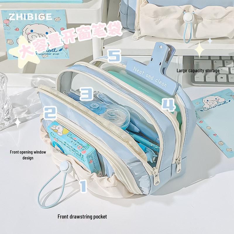 Large Capacity Simple Pencil Case - Ideal for Middle and High School Students, Stylish Stationery Bag