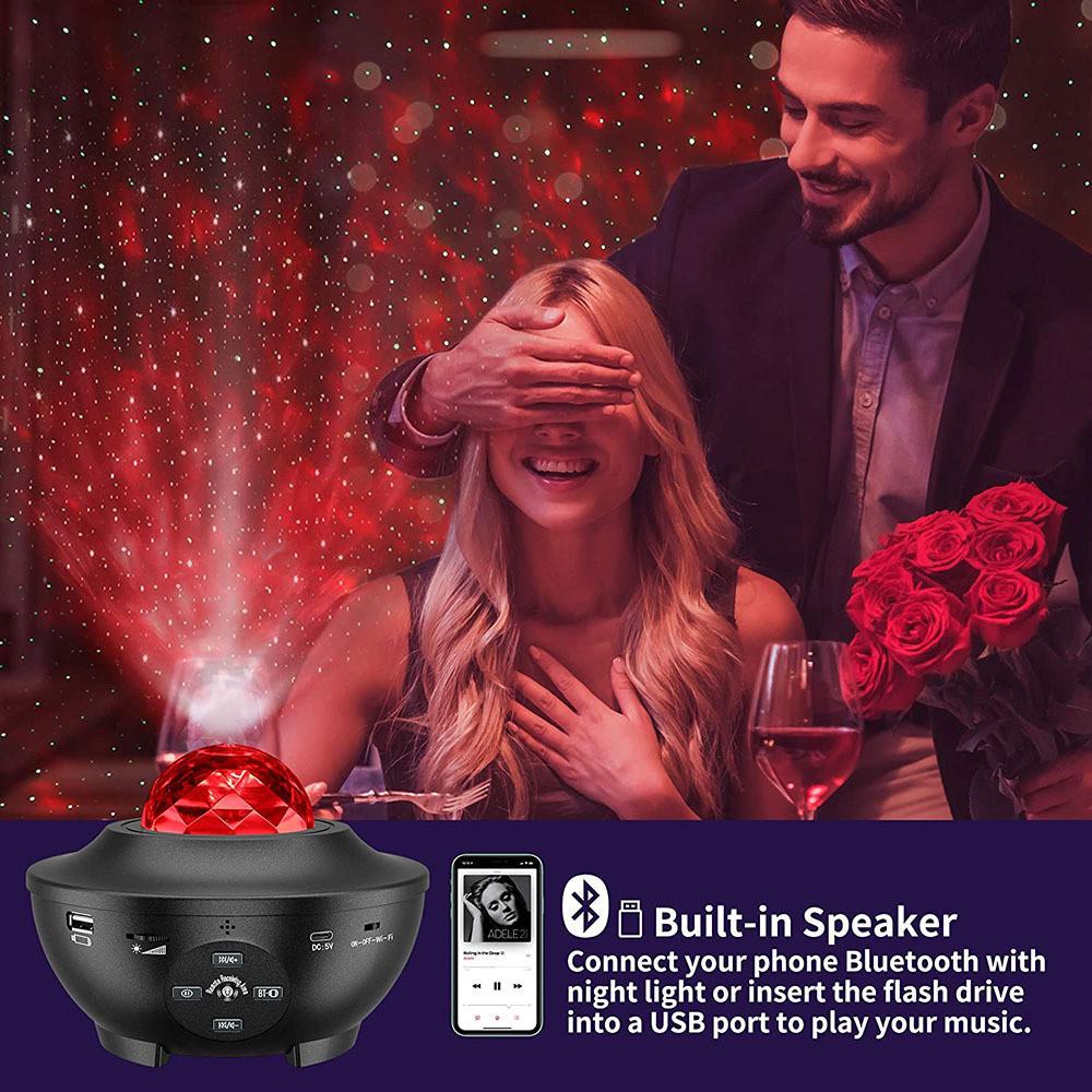 Galaxy Projector Led Light Starry Sky Star Remote Bluetooth Music Lamp Night