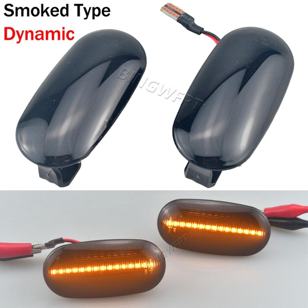 2Pcs Dynamic Side Marker Turn Signal Sequential Blinker Indicator Lights For Mitsubishi Pajero Mirage Legnum Galant 1998-2005