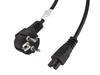 Lanberg CEE 7/7 -> IEC 320 C5 Notebook Power Cable (mica) 3m VDE Black