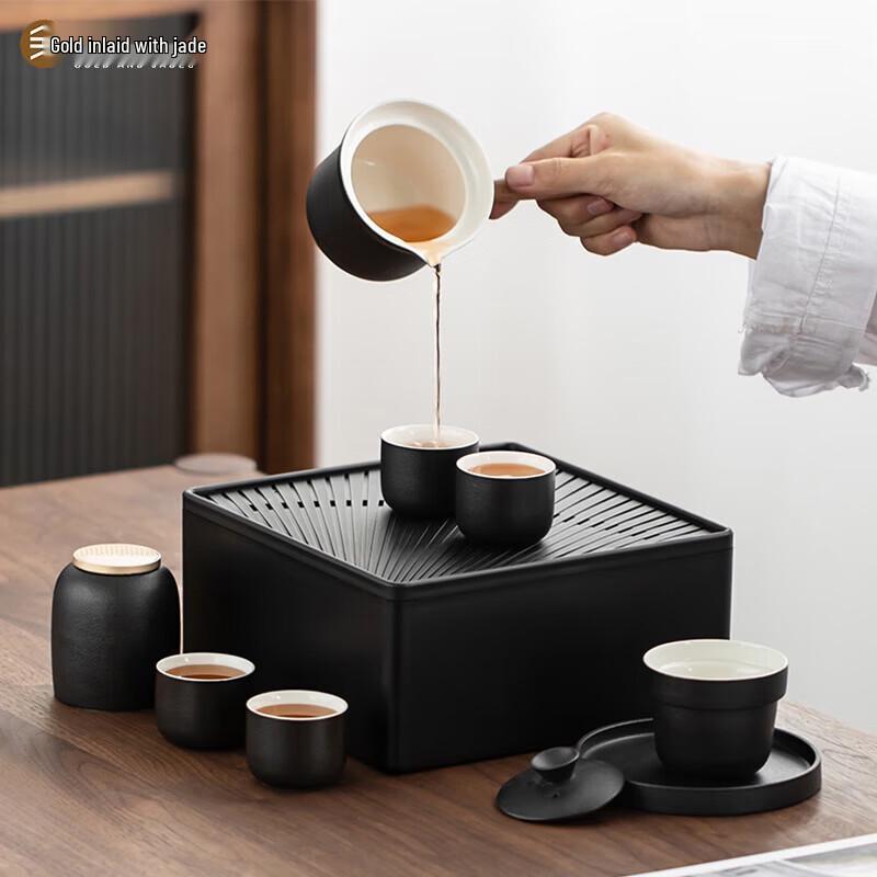 Portable Chinese Ceramic Kung Fu Travel Tea Set