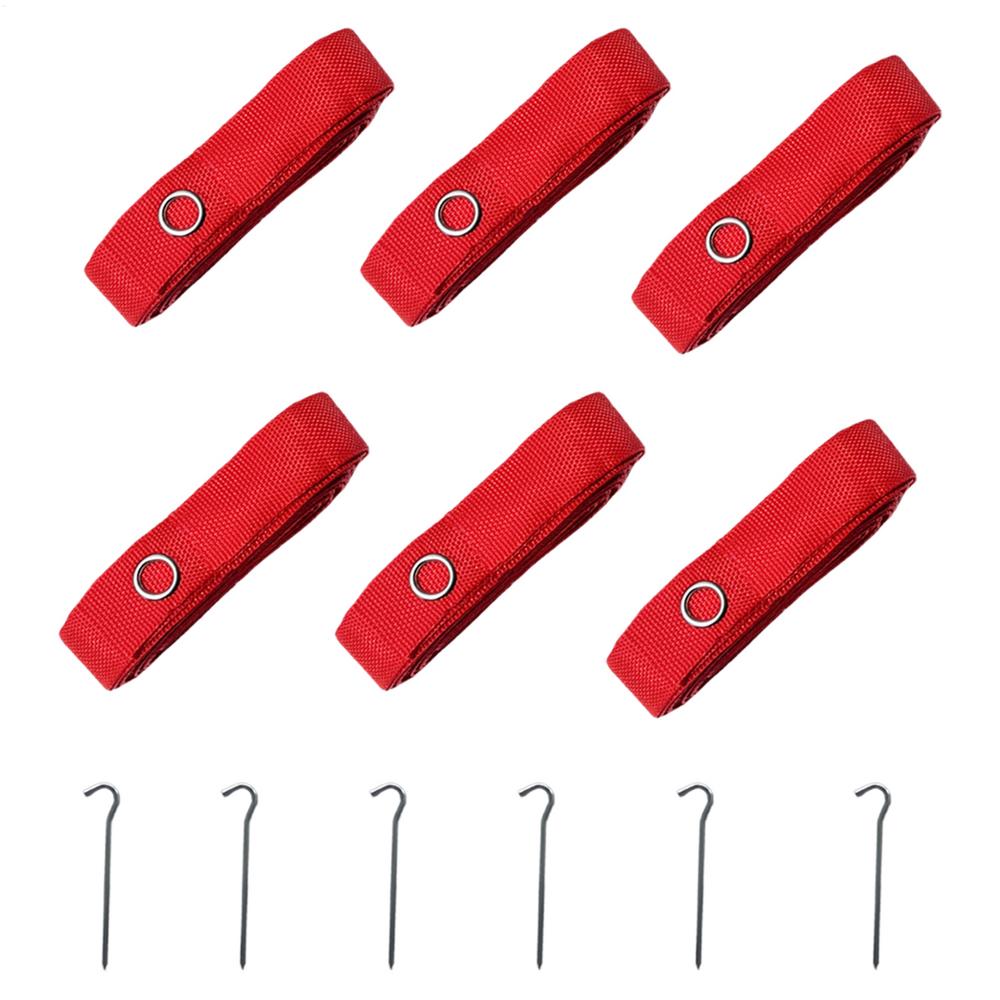 

Volleyball Court Lines Portable Sand Volleyball Boundary Cords Volleyball All-Weather Boundary Cords Stainless Spikes Included червоний