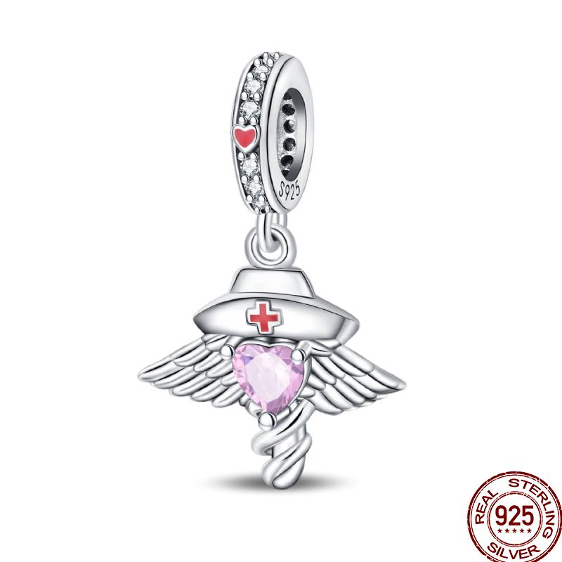 Copper Shiny Zirconia Professional Dental Graduation Gift Bead Pendant For Pan Original Bracelet Diy Jewelry