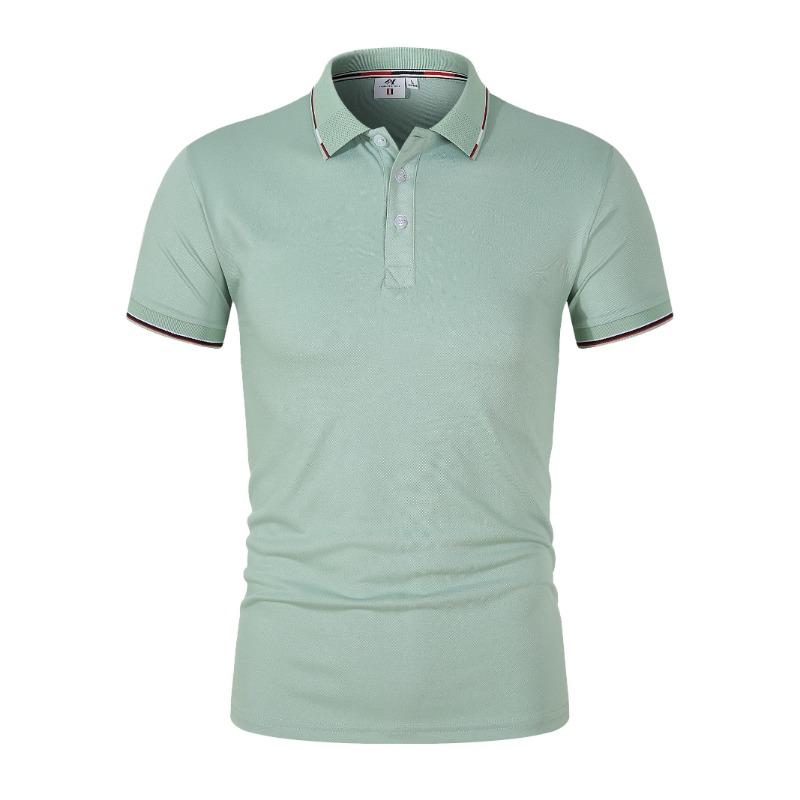 2026 Summer Short-sleeved T-shirt Men's Polo Business Casual Polo Shirt Men's Slim Fashion Men's Polo Cotton High-quality T-shirt Simple Outdoor