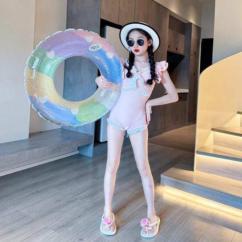 2025 Girls' High-End Fashion One-Piece Swimsuit for Professional Summer Training
