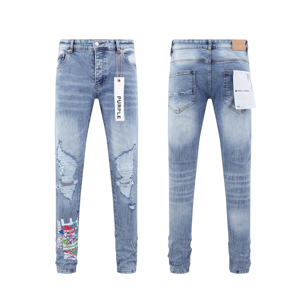 ZYLLO Retro Streetwear Men's Jeans New Trendy Low Rise Skinny Denim Pants Slim-Fit Trousers