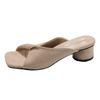 Fashion New Summer Fashion Wedges Heel Flip Flop Concise Round Clip Toe Women Slippers Elegant Dress Slide Shoes