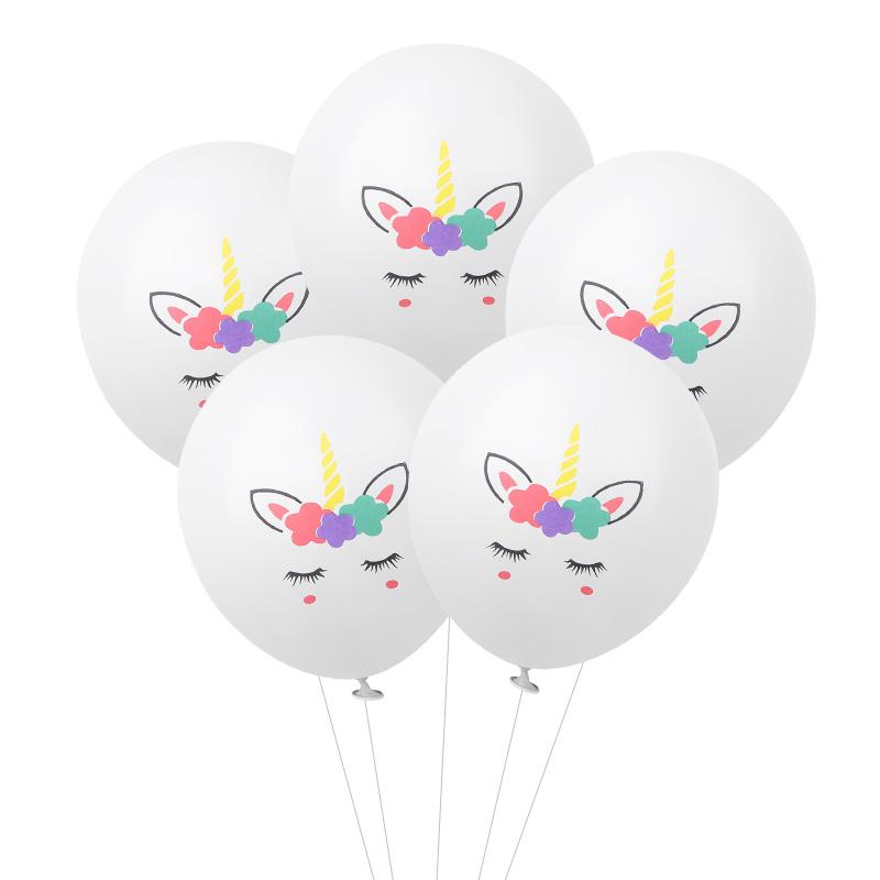20Pcs Unicorn Latex Balloons Kids Unicorn Theme Birthday Party Decoration Supplies Cartoon Animal Horse Helium Globo Baby Shower