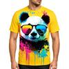 Fashion New Colorful 3D Panda Printed Men's T-shirt Summer Outdoor Streetwear Trend Street Hip-hop Man Clothes