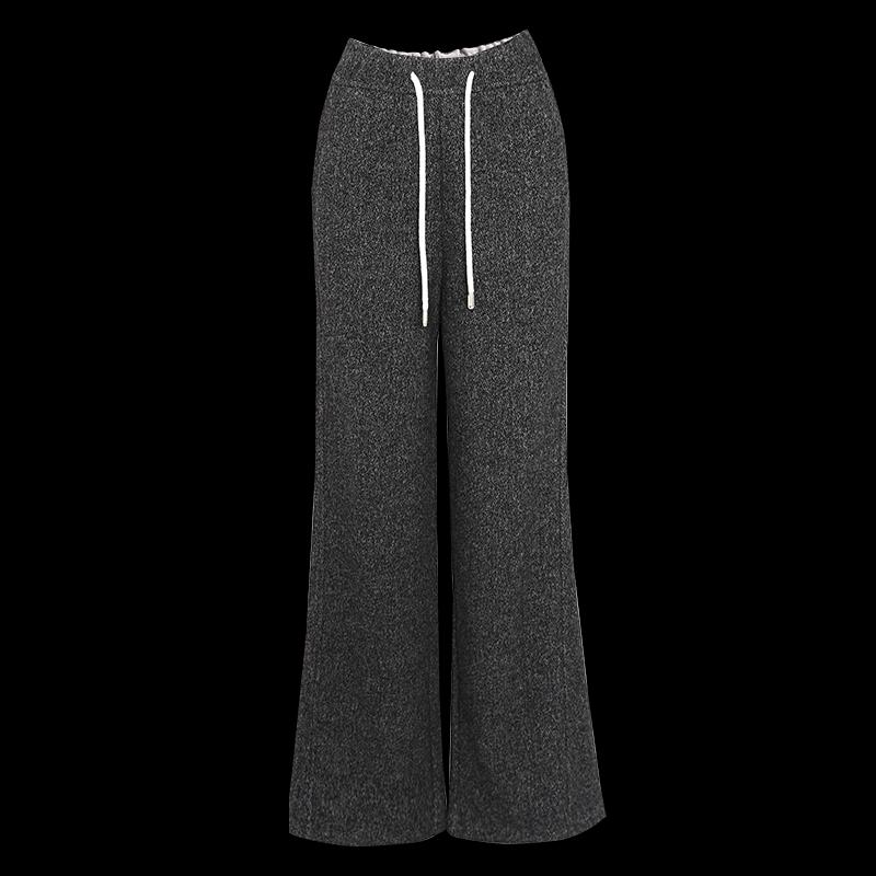 Women's Wool Blend Straight-Leg Casual Trousers