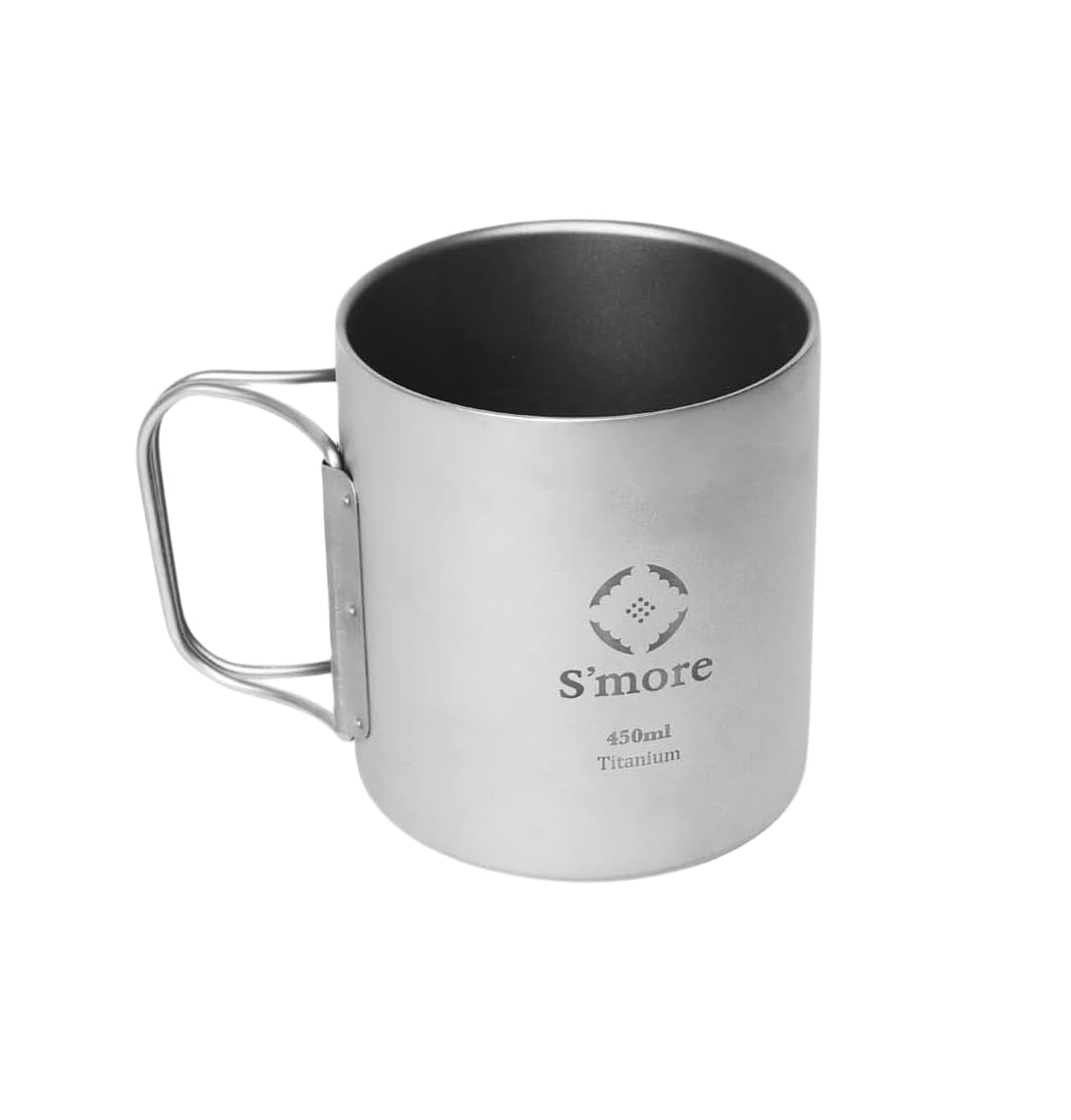 

S more Titanium Mug, Double Walled, 350ml/450ml Capacity, Ideal for Outdoors and Camping, Double-Walled Titanium Mug (SILVER, 450ml)