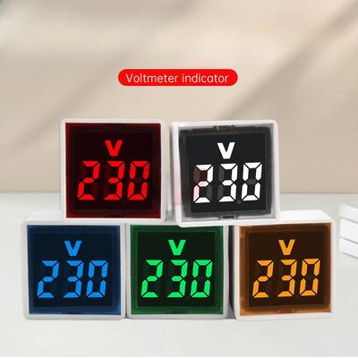 1 ADET AC 50V-500V Kare Voltmetre Dijital Voltaj Test Cihazı Monitör AB Fişi LED Ekran Voltmetre Gösterge Işığı Elektrikli Aletler