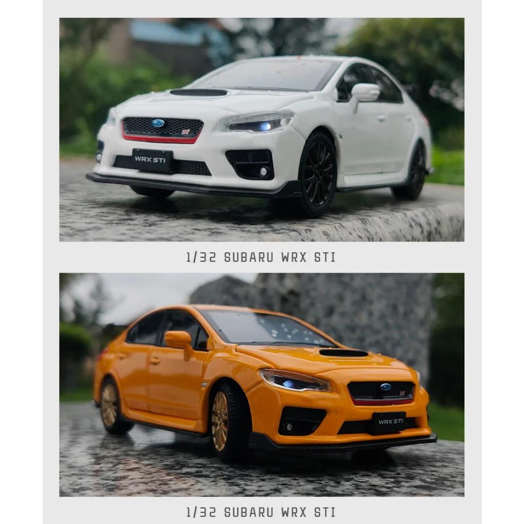 1/32 Subarus WRX STI Alloy Sports Car Model Diecast Simulation Metal Toy Race Car Model Sound and Light Collection Children Gift