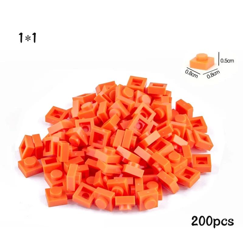 Non-Toxic 200Pcs Diy Building Blocks Thin Figures Bricks 1X1 Dots 21Color Educational Creative Size Compatible With 3024 Toys For Children