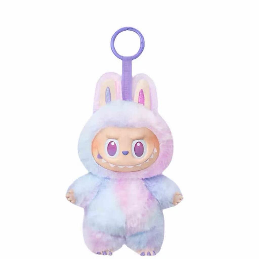 Cartoon Labubu Doll V3 Plush Toy Stuffed Anime Vinyl Face Love Serenity Labubu Doll Bag Pendant Key Chain Birthday Gifts Girl