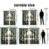 2PCS Islamic Eid al Fitr Decorative Curtains, Light Luxury Religious Style, Living Room and Bedroom, Drawbar Pocket Decoration