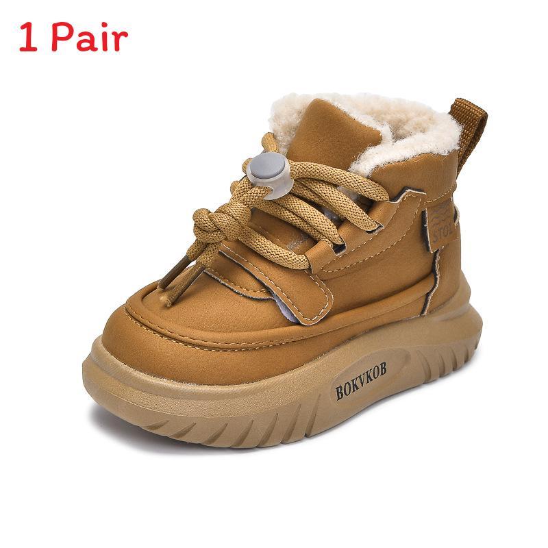 Winter Children Shoes With Thick Plush Insulation And Tpr Outsole For Boys And Girls