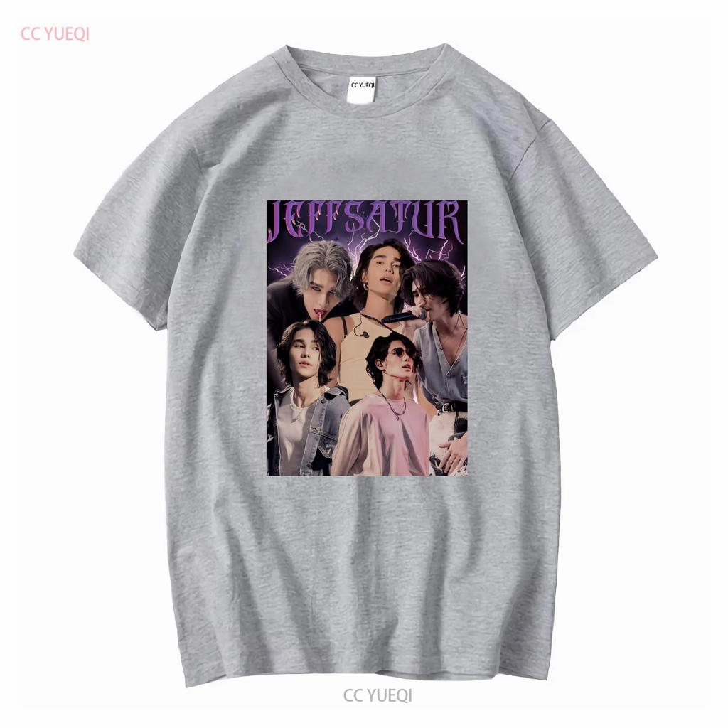 NWT Thai Singer Actor Jeff Satur Artist T Shirt long or short sleeves vintage Washed graphic homme streetwear Versatile Stylish