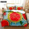 Luxury New 3D Print Summer Fruit Queen Bedding Set Duvet Cover Set Bedding Digital Printing Bed Linen King Size Duvet Cover Set