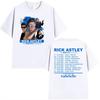 Camiseta con Estampado Rick Astley The Reflection Tour UNISEX Moda Vintage Algodón Manga Corta Camisetas Ropa Hip Hop Camiseta