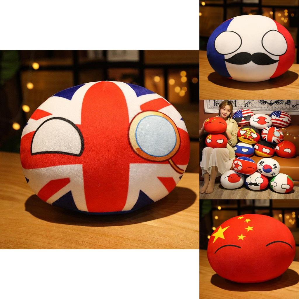 Cute And Fun Countryball Plush Doll Pillow Made Of High-quality Pp Cotton And Soft Plush
