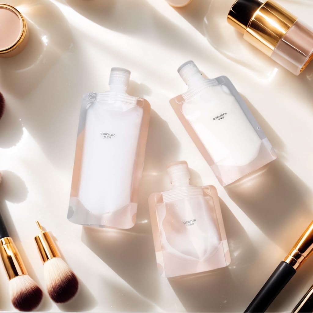 5/10pcs Reusable 50ml Travel Liquid Bottles, Leak Proof & Flexible Silicone for Shampoo, Lotion, Save Space, Easy Fill