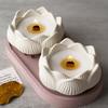 Lotus Shape Candle Holder Plaster Mold Lotus Candle Cup Vessel Cement Mold Terrazzo Silicone Mold Succulent Pot Molds Craft Gift