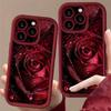 Gorgeous Raindrop Rose Pattern Phone Case Cover for iPhone