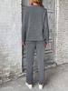 2025 Women's Autumn/Winter European & American Fashion Fleece Sweatshirt and Straight-Leg Pocket Pants Set