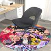 1pc Round Carpet Cartoon Characters Decorative Rug for Office Chair Mat, Non-Slip Floor Covering, Home Decoration, Living Room, Bedroom, Game Room