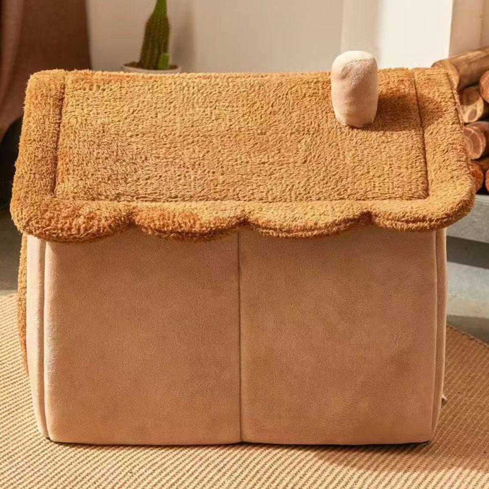 Verdicktes Haustier Warmes Haus Katzen- und Hundehaus Winter Warm Universell für alle Jahreszeiten Abnehmbar und waschbar Niedlich Neu Bequem