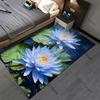 White Lotus Flowercarpet Yoga Living Room Room Decor Children's Crawling Mat Doormat Area Rug Games Floor Mat