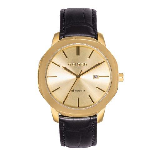 [GEIGER] GEIGER Men s Classic Leather Watch GE1263GDBK_M GE1263GDBK_M