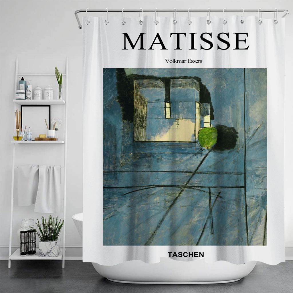 Famous Painting Waterproof And Mildew Proof Shower Curtainnordic Style Shower Curtain Set Hook Home Decoration Bathroom Curtains