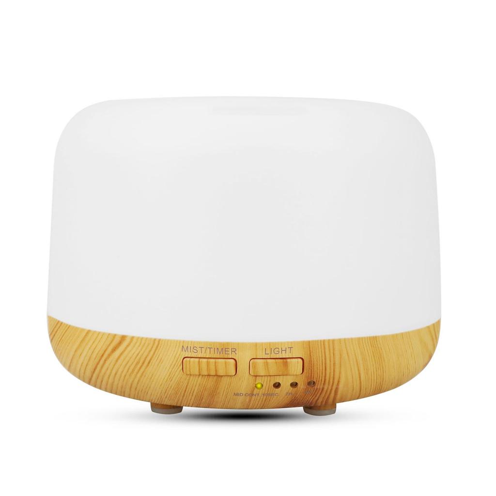 MUJI 5V Aroma Diffuser: Ultrasonic Atomizer, 300ml Humidifier with Wood Grain & Seven-Color LED
