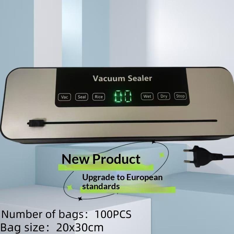 Vacuum Sealing Machine, Household Fully Automatic Food Vacuum Machine, Fresh-Keeping Plastic Sealing Vacuum Machine