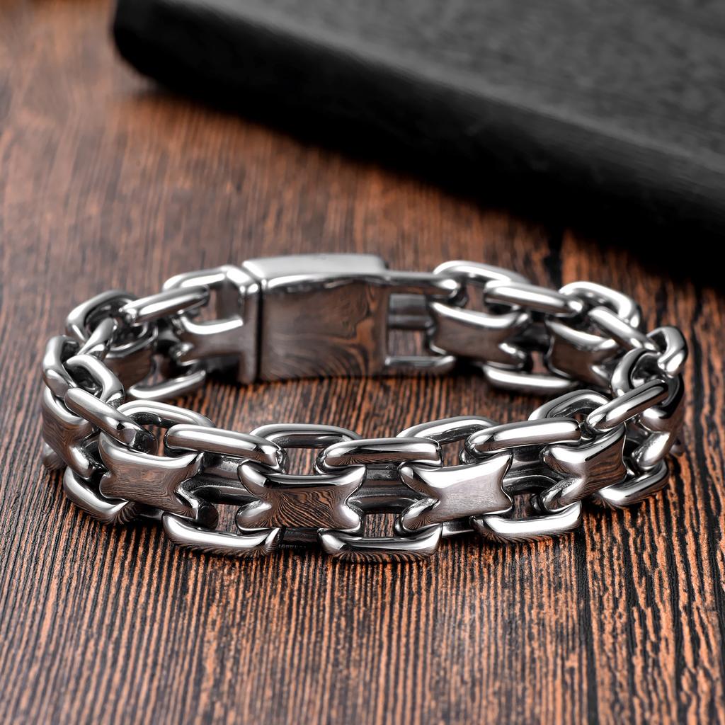 Cuban Bracelet Personalized Trendy Men's Chain Titanium Steel Bracelet New Retro Stainless Steel Bracelet Men