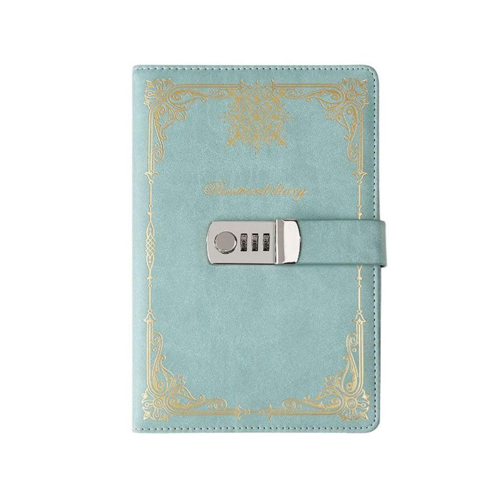 PU Leather Diary Writing Pads Hard Cover Personal Notebook Lockable Secrets Journal Students