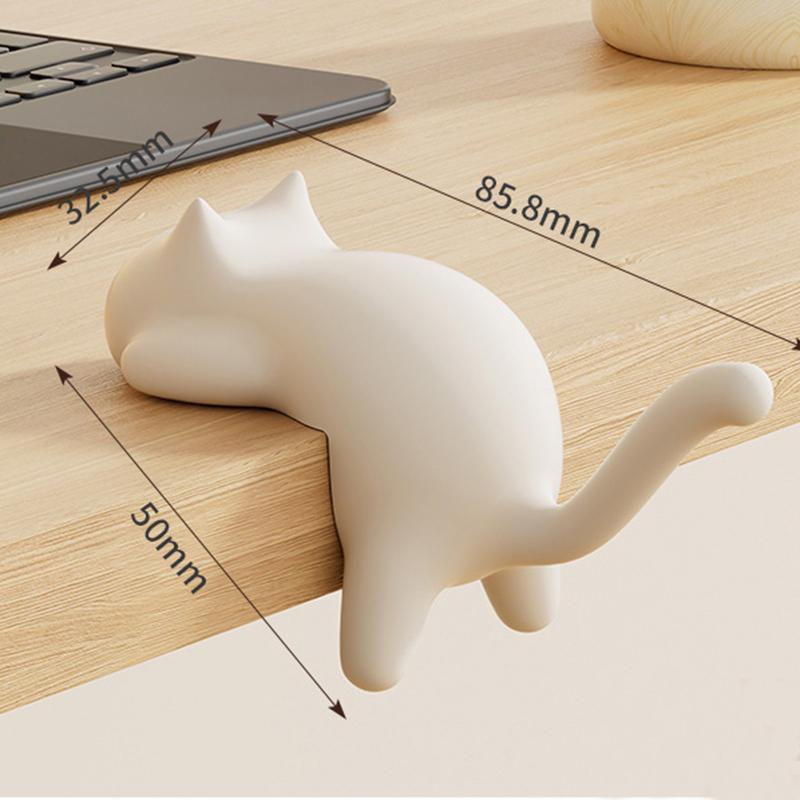 1Pcs Cute Portable Cat Bag Hook Hanger Table Hook Handbag Backpack Travel Bag Organizer Holder Home Office Decor Desk Side Hooks