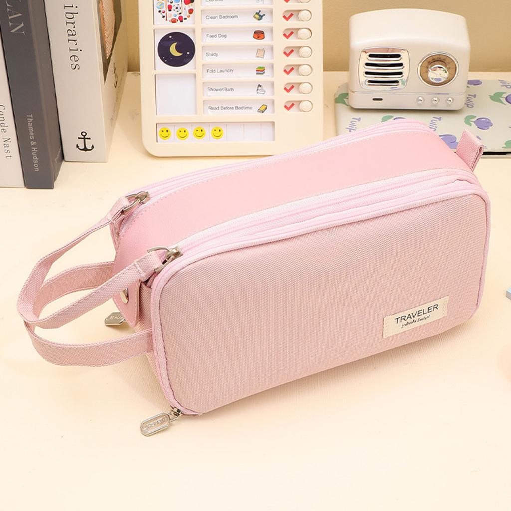 Kawaii Portable Pencil Case Large Capacity Ins Stationery Storage Bag Multifunctional Pen Box School Office Supplies Stationery