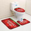 Christmas Bathroom Floor Mat Toilet Three-Piece Set