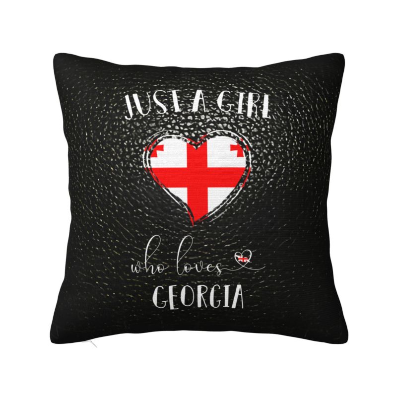 Custom Georgia Country Flag Map Pillow Home Decorative Nordic Georgian Proud Patriotic Outdoor Cushions Square Pillowcase