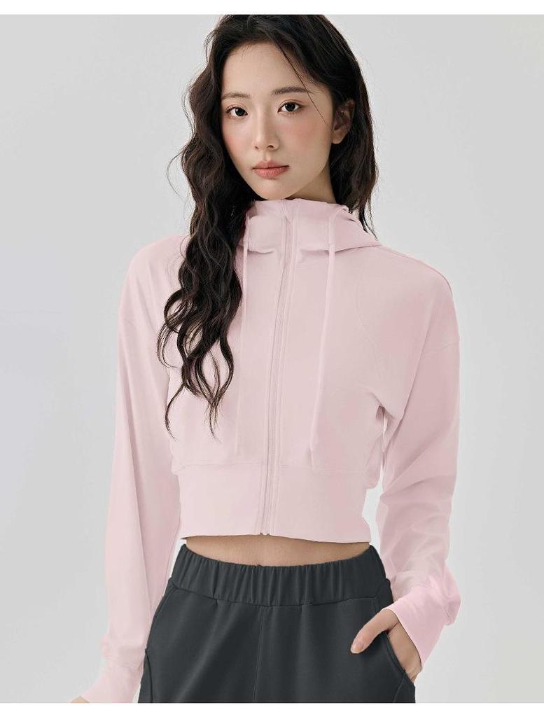 Selected Women's Hooded Sportswear Jacket: Casual Slimming Fit for Outdoor Running & Yoga