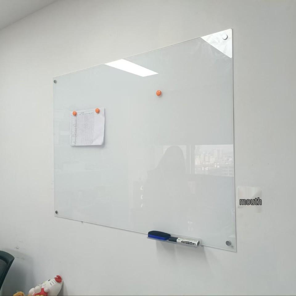 Ultra-White Magnetic Tempered Explosion-Proof Glass Whiteboard - Matte Version for Office, Meeting, and Teaching
