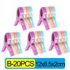 20/4Pcs Plastic Beach Towel Clips Windproof Clothes Pins Chair Clips Towel Holder Large Home Storage Clothes Hanging Clamps