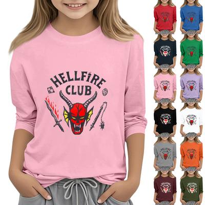 Children's Fashion Three-Quarter Sleeve Round Neck Printed Casual T-Shirt Top