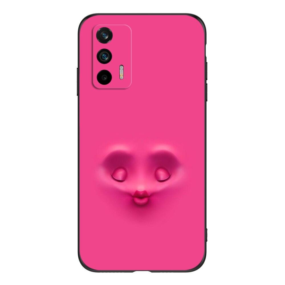 Für Realme GT 5G Hülle Weiche Silikon Handy Rückseite Für OPPO RealmeGT RMX2202 coque 6.43"; schwarze TPU-Hülle niedlich lustig