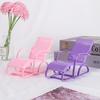 Mini Poupée Chaise de Plage Chaise Longue Pliante 1:6 Échelle Maison de Jeu Banc de Jardin Meubles de Maison de Poupée Accessoires Jouets Cadeaux