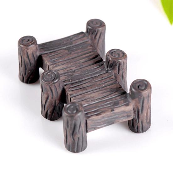 Mini Bridge Miniatyrmodell Håndverk Landskap Fairy Statue Figur Hagedekor